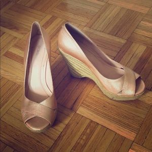 BCBGeneration Peep Toe Espadrille Wedges
